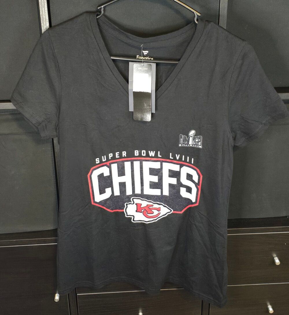 Fanatics Womans Kansas City Chiefs Super Bowl XLIII 01 Custom Shirt NWT